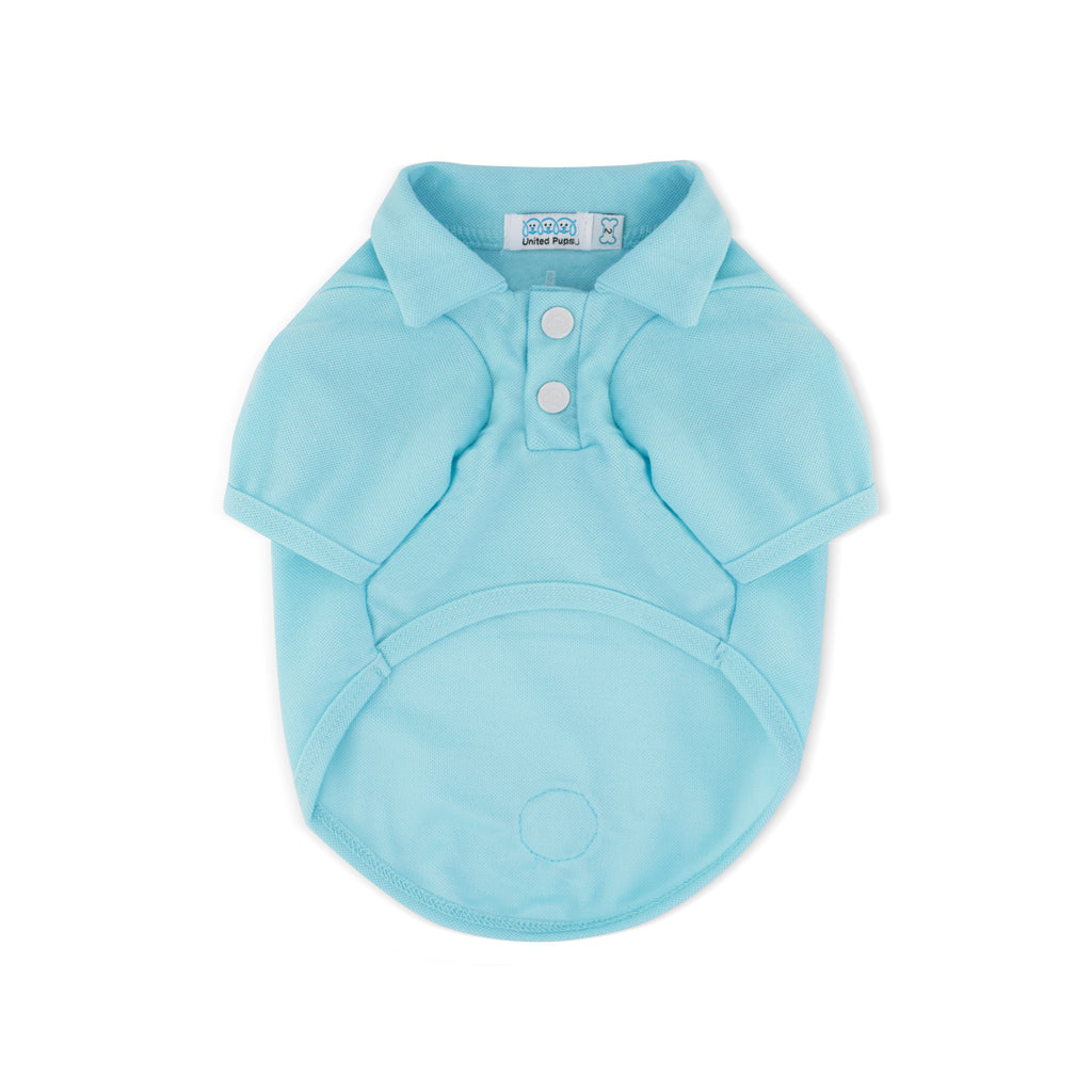 Chill Pups Blue Polo Shirt for Dogs from United Pups Front View