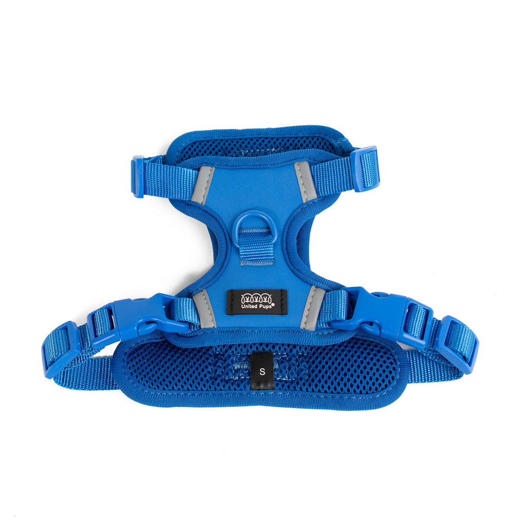 United Pups Chill Pups Blue Designer Dog Harness with Tracking Pocket