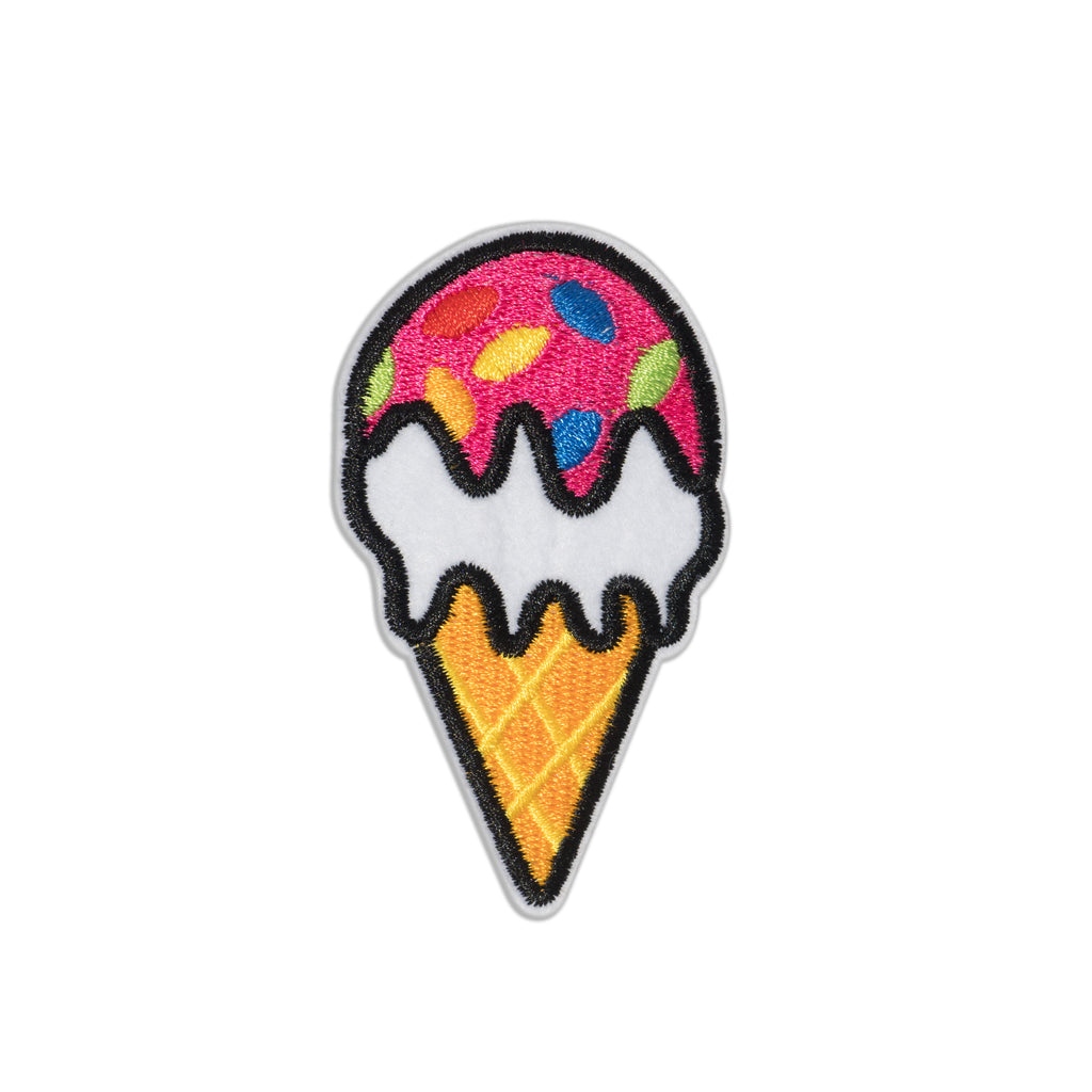 Cool Pups Iron-On Patches: Big Ice Cream