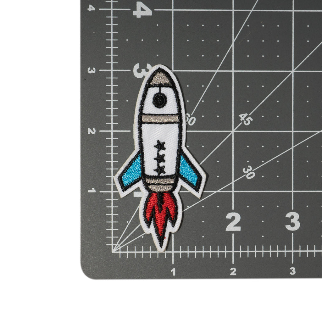 Cool Pups Iron-On Patches: Space Ship X Space