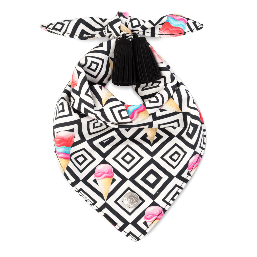 Modern Pups Ice Cream Bandana with Tassels for Dogs by United Pups