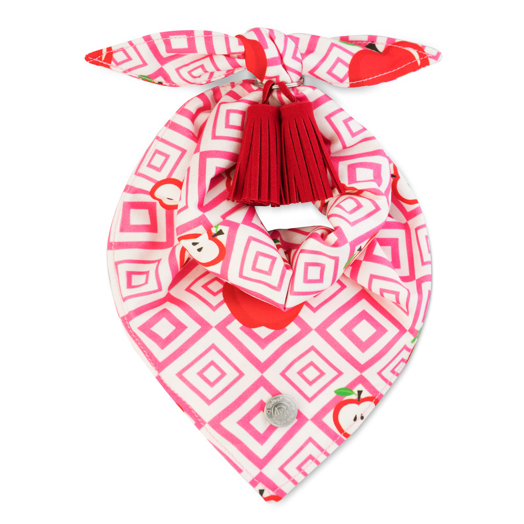 Cool Pups Red Apple Bandana with Tassels
