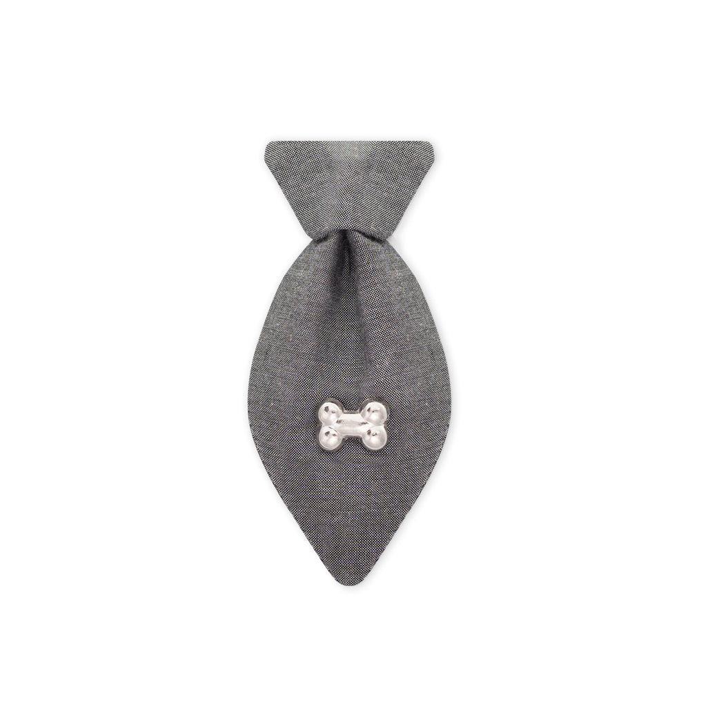 Modern Pups Gray Collar and Fancy Ties Set by United Pups