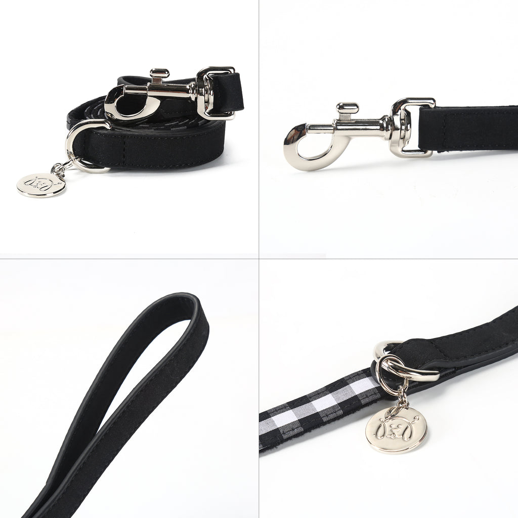 Modern Pups Gingham Plaid Collar with Bow Tie and Leash for Dogs by ...